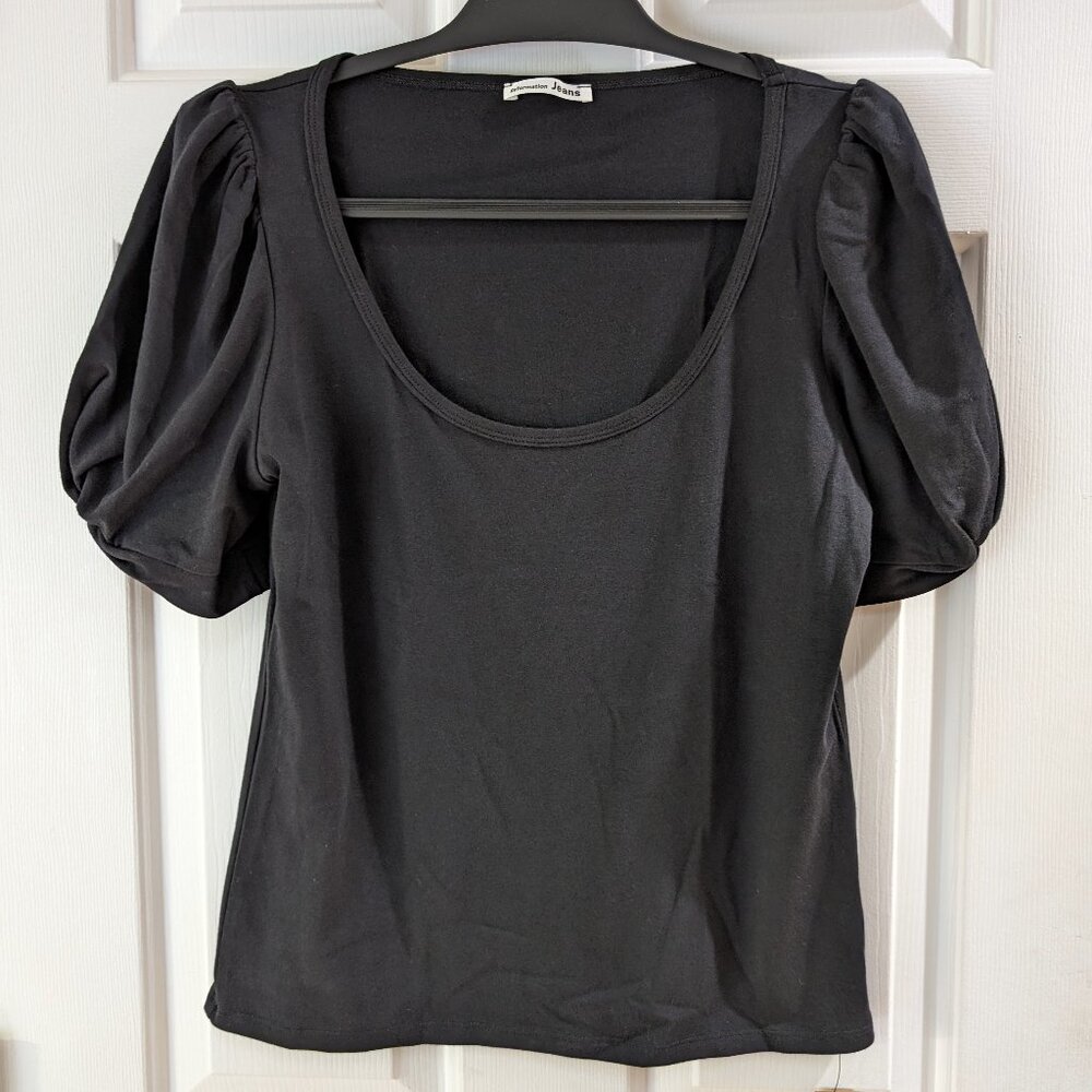 NWT Reformation Frances Knit Top Black Shirt